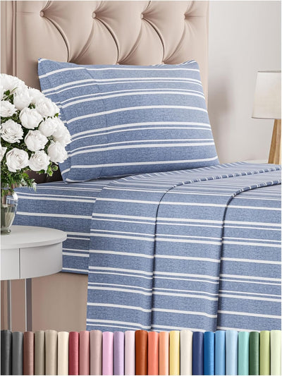 Queen 4-Pc White Sheet Set – Soft, Cooling, Luxury