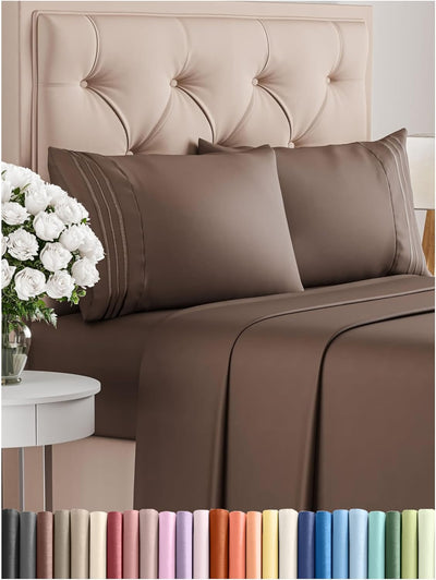 Queen 4-Pc White Sheet Set – Soft, Cooling, Luxury