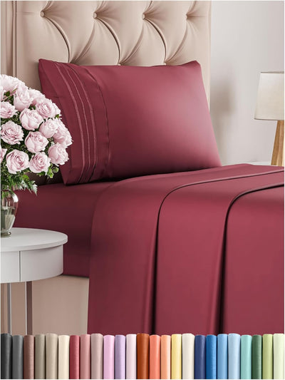 Queen 4-Pc White Sheet Set – Soft, Cooling, Luxury