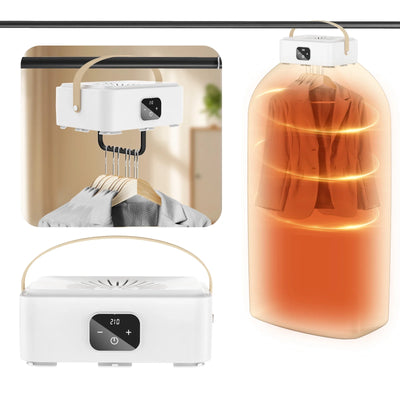 Portable Clothes Dryer, Foldable Electric Mini Drying Machine with Dry Bag and Remote Control