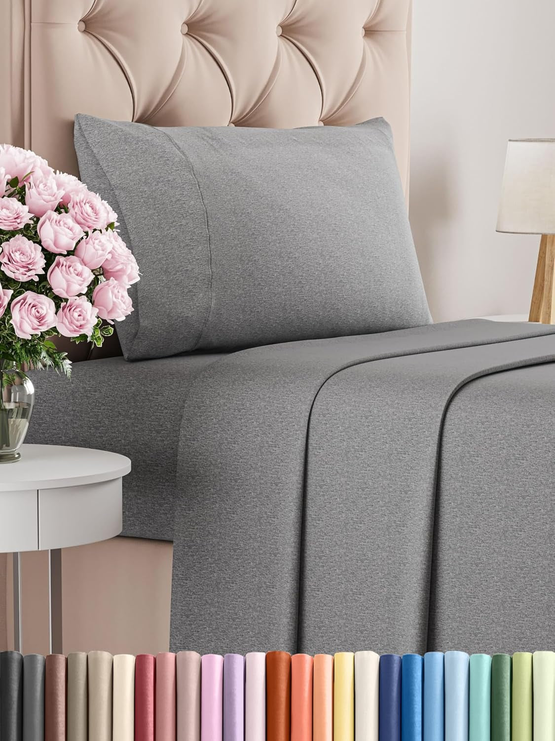 Queen 4-Pc White Sheet Set – Soft, Cooling, Luxury
