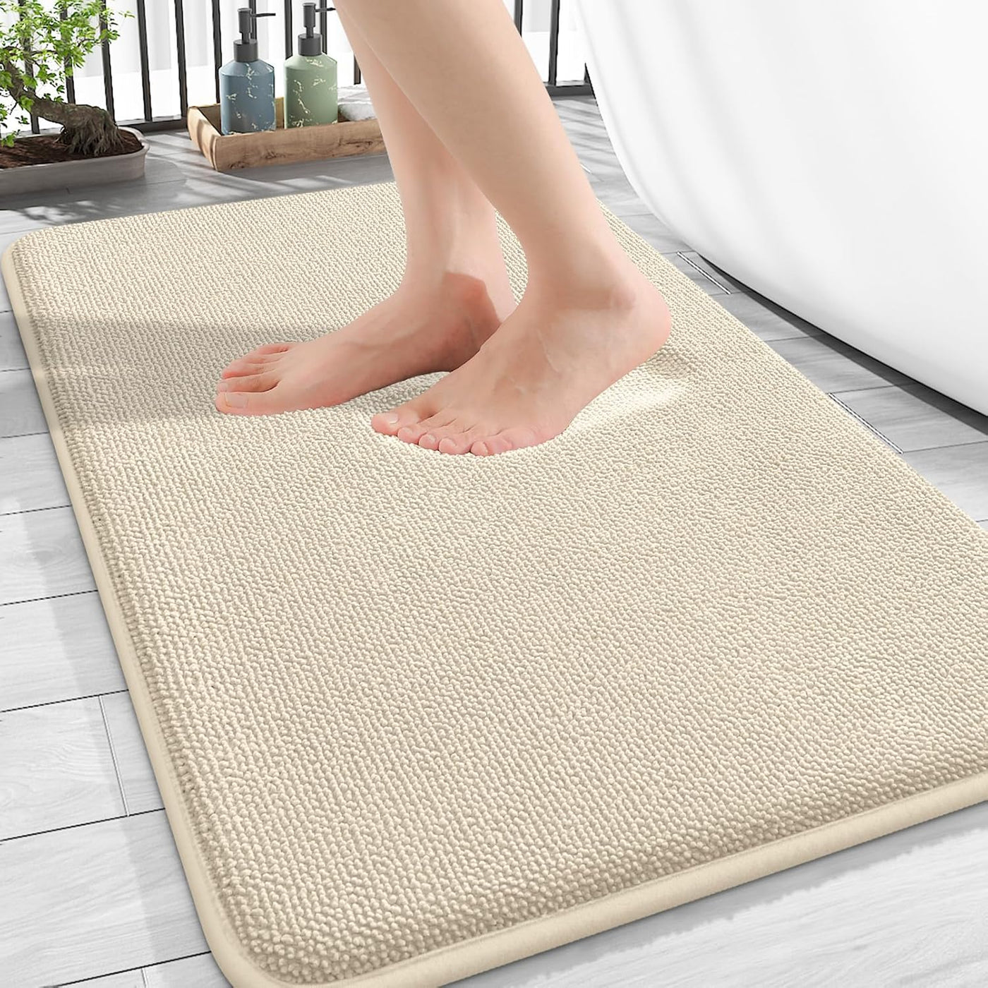 Memory Foam Bath Mat – 30x20 Grey, Soft & Absorbent