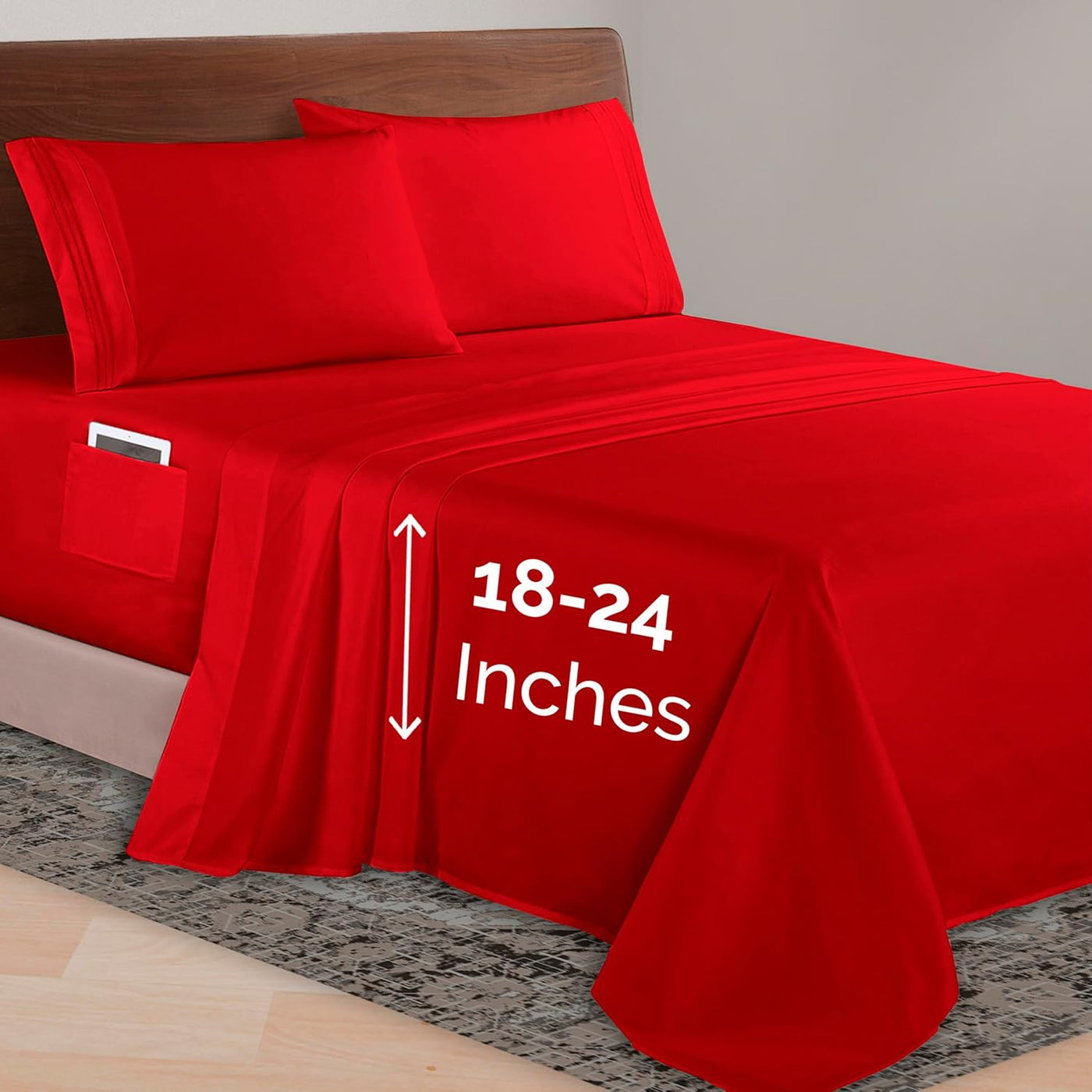 Queen 4-Pc Microfiber Sheet Set – Cream, 1500TC
