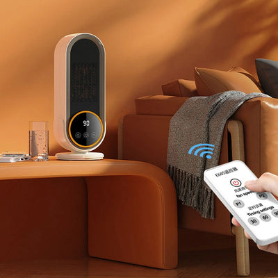 Tevorex 1200W Remote Control Electric Heater Portable with LED Disaplay Desktop Fan Heater Ceramic Heating Warm Air Blower Home Office Warmer Machine for Winter