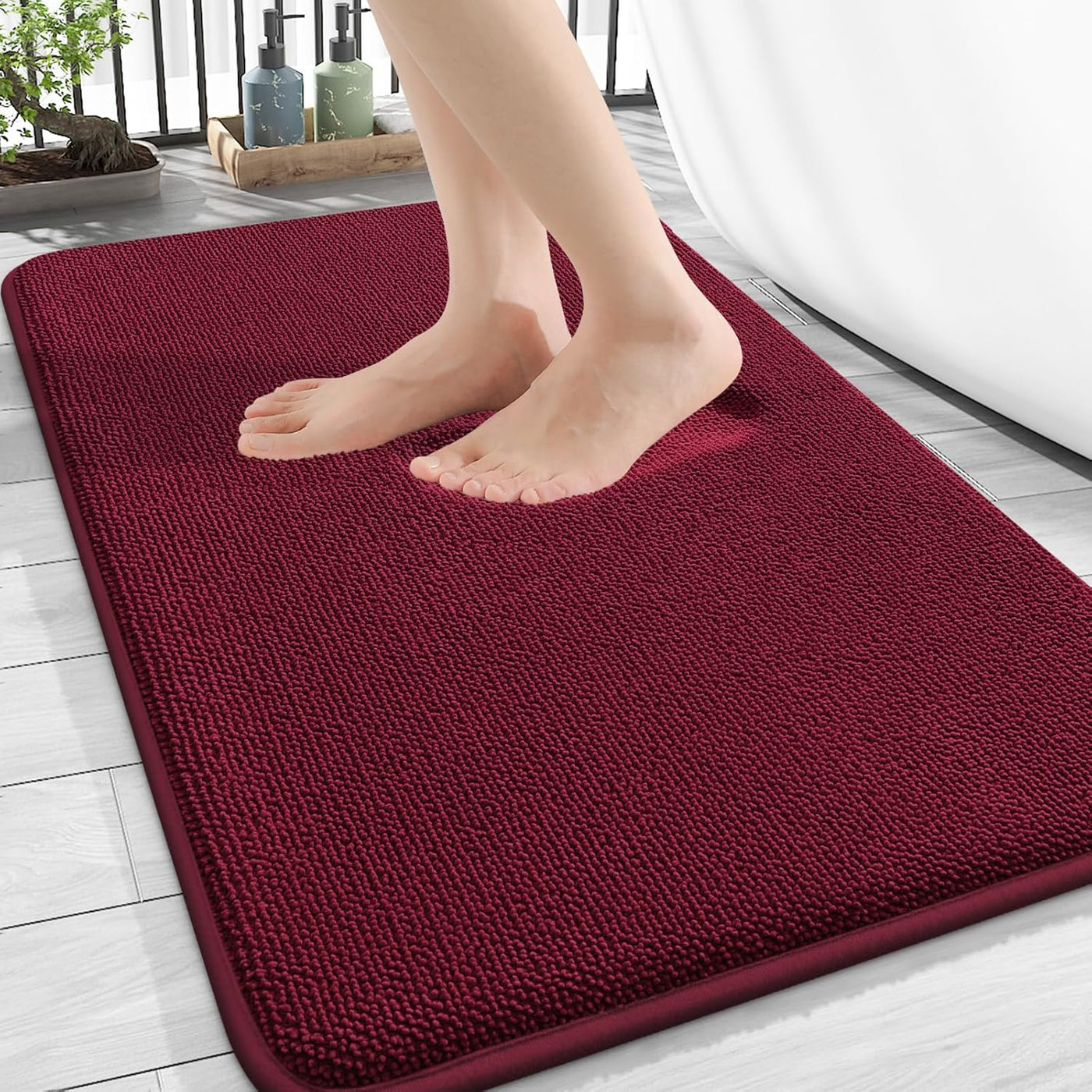 Memory Foam Bath Mat – 30x20 Grey, Soft & Absorbent