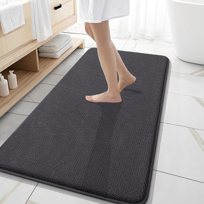 Memory Foam Bath Mat – 30x20 Grey, Soft & Absorbent