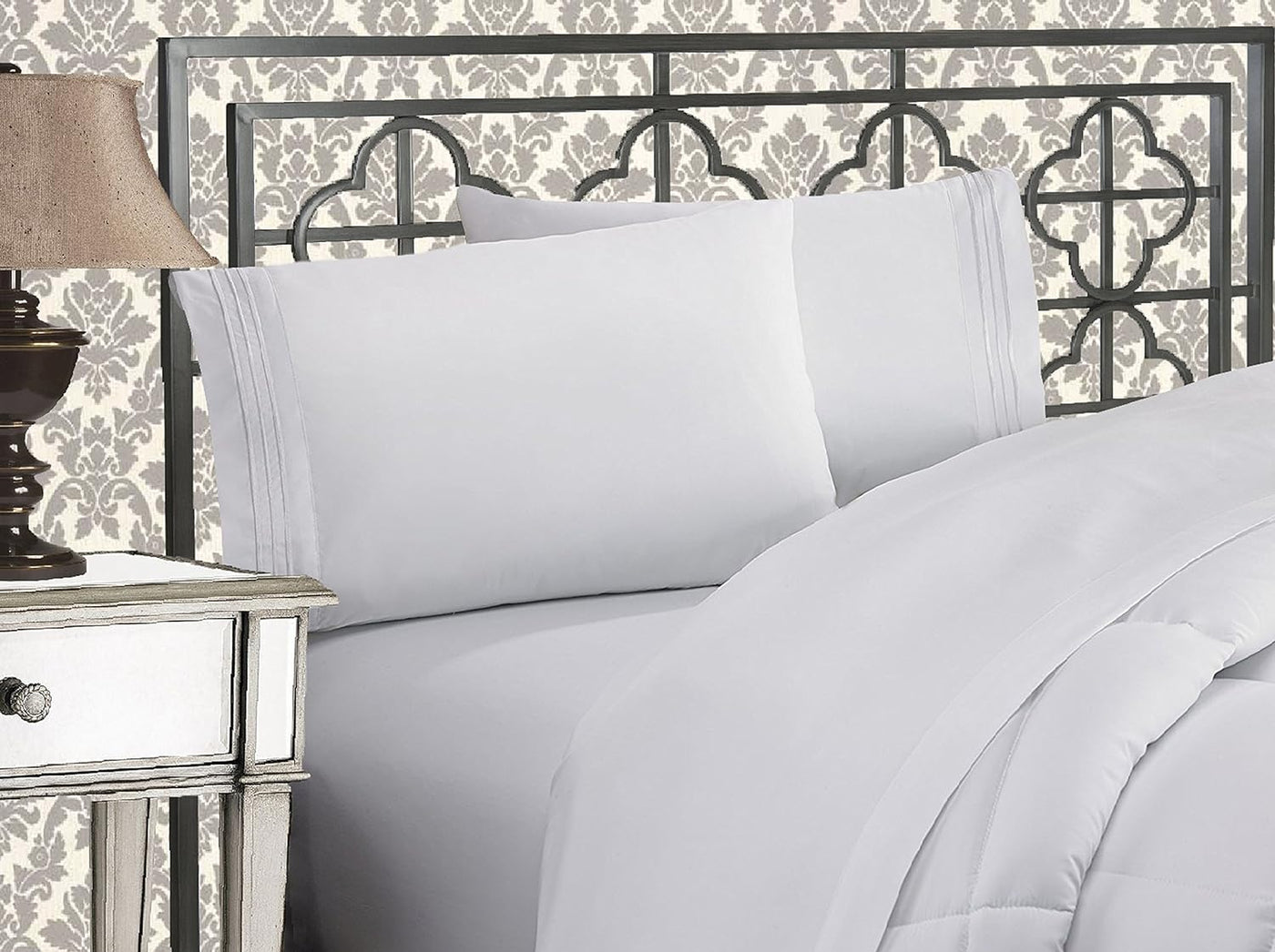 Queen 4-Pc Microfiber Sheet Set – Cream, 1500TC