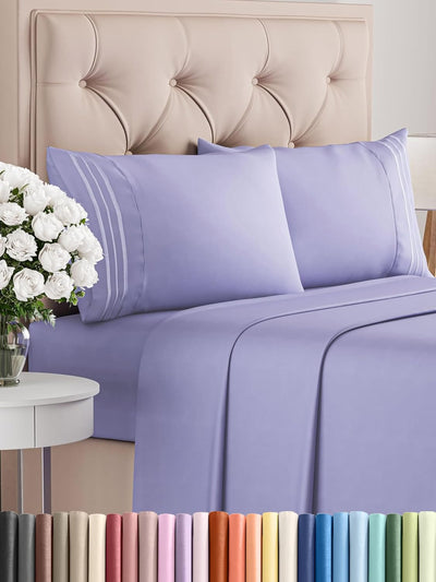 Queen 4-Pc White Sheet Set – Soft, Cooling, Luxury
