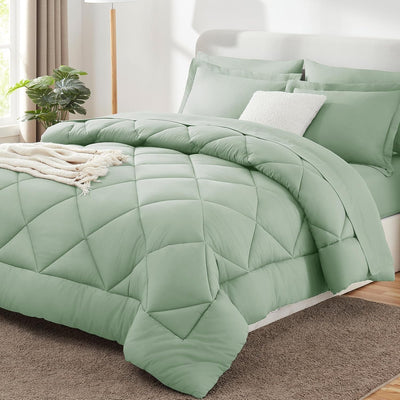 King Size Comforter Set – 7 Piece Dark Grey