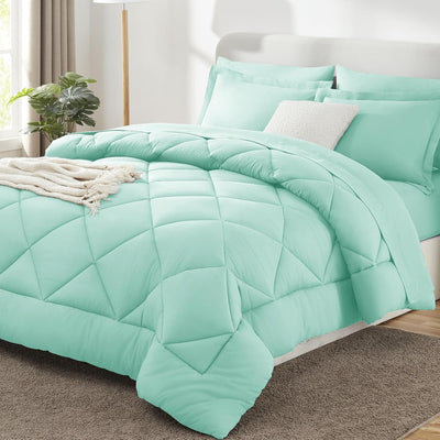 King Size Comforter Set – 7 Piece Dark Grey