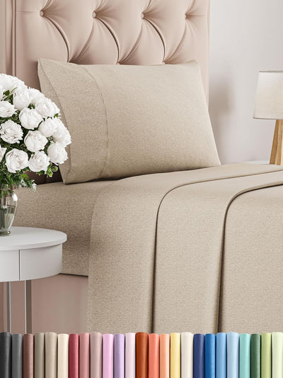 Queen 4-Pc White Sheet Set – Soft, Cooling, Luxury