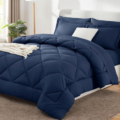 King Size Comforter Set – 7 Piece Dark Grey
