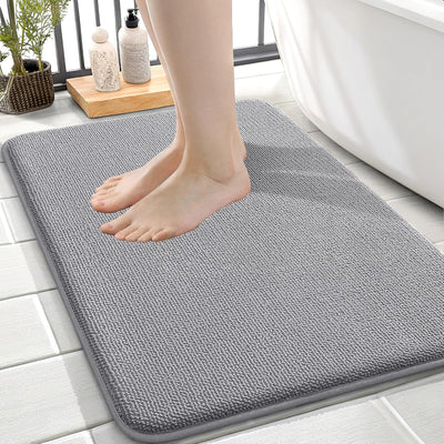 Memory Foam Bath Mat – 30x20 Grey, Soft & Absorbent