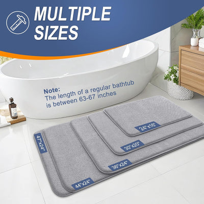 Memory Foam Bath Mat – 30x20 Grey, Soft & Absorbent