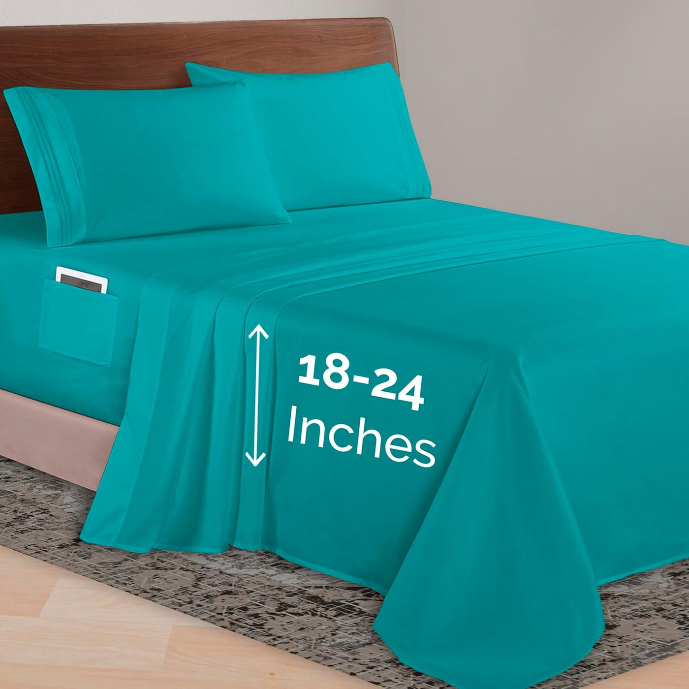 Queen 4-Pc Microfiber Sheet Set – Cream, 1500TC