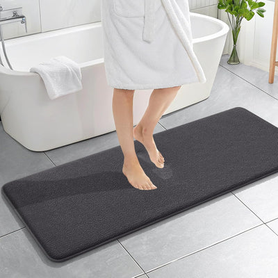 Memory Foam Bath Mat – 30x20 Grey, Soft & Absorbent