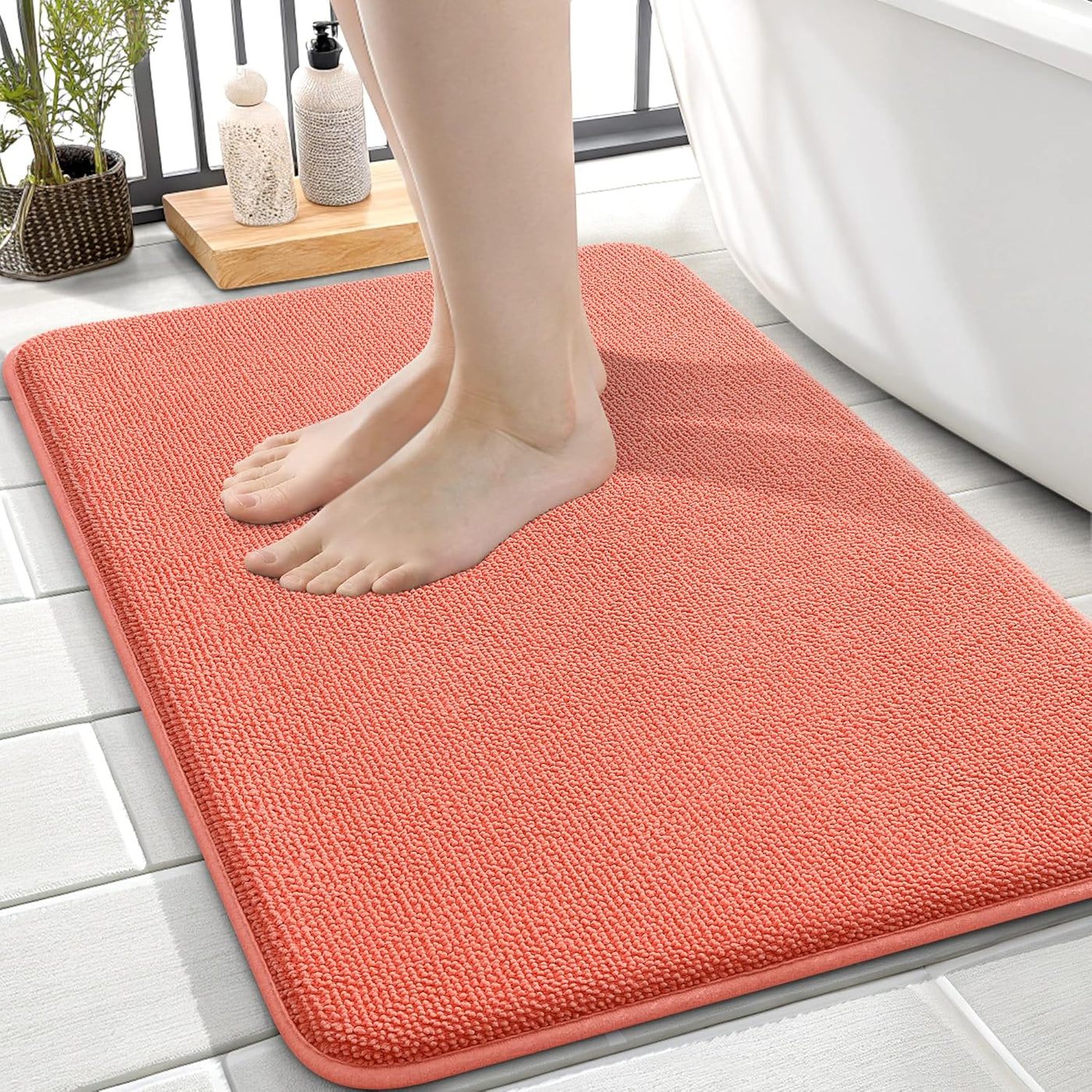 Memory Foam Bath Mat – 30x20 Grey, Soft & Absorbent
