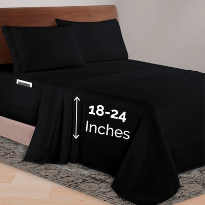 Queen 4-Pc Microfiber Sheet Set – Cream, 1500TC