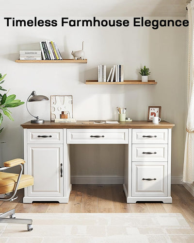 Farmhouse 60" Executive Desk – Rustic Office Desk