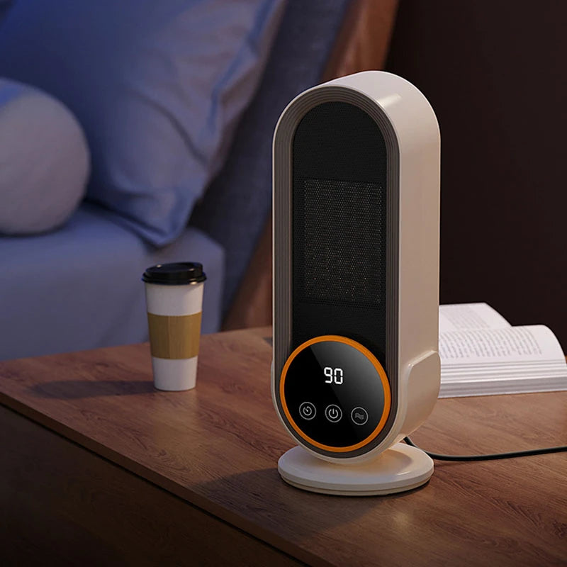 Tevorex 1200W Remote Control Electric Heater Portable with LED Disaplay Desktop Fan Heater Ceramic Heating Warm Air Blower Home Office Warmer Machine for Winter