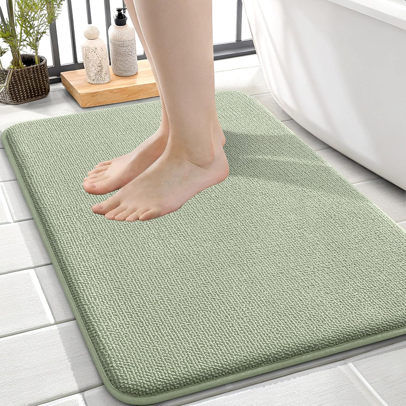 Memory Foam Bath Mat – 30x20 Grey, Soft & Absorbent