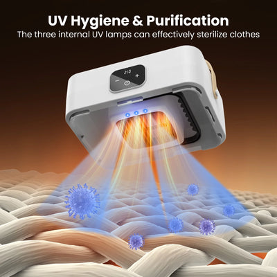 Portable Clothes Dryer, Foldable Electric Mini Drying Machine with Dry Bag and Remote Control