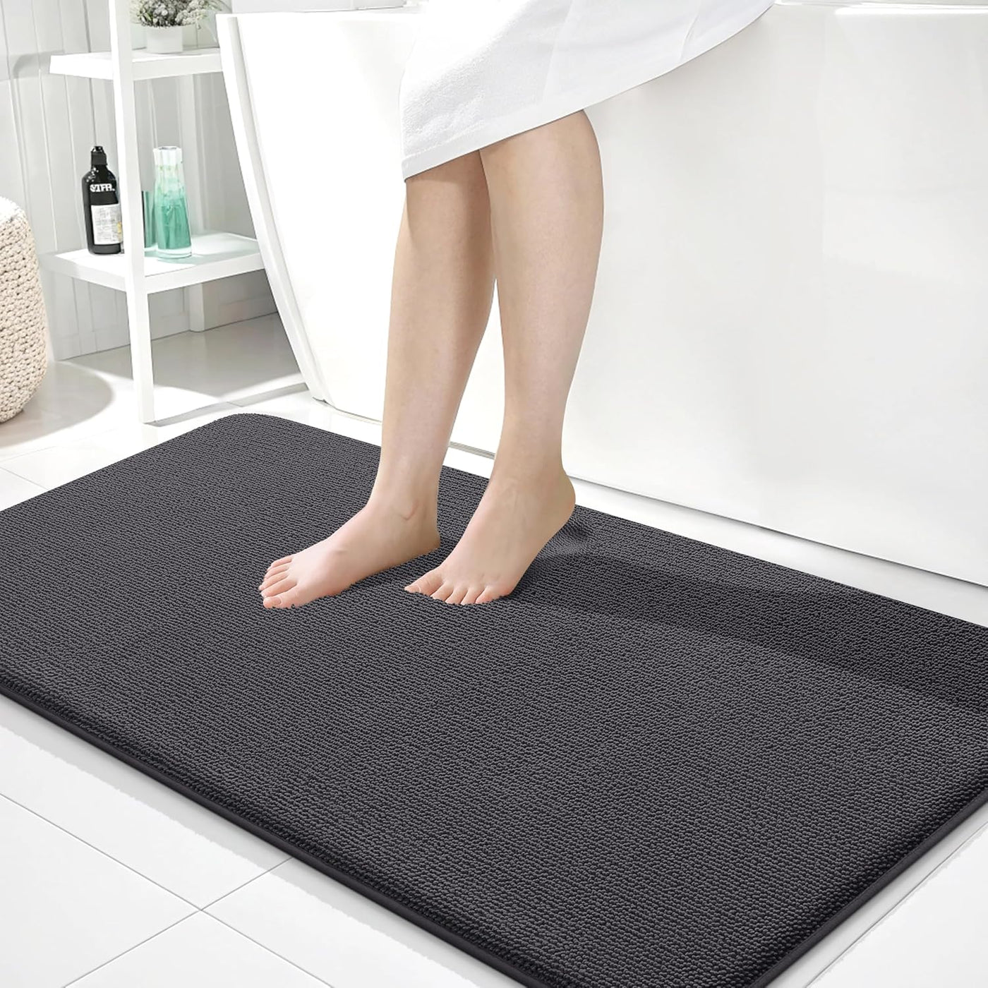 Memory Foam Bath Mat – 30x20 Grey, Soft & Absorbent