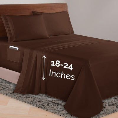 Queen 4-Pc Microfiber Sheet Set – Cream, 1500TC