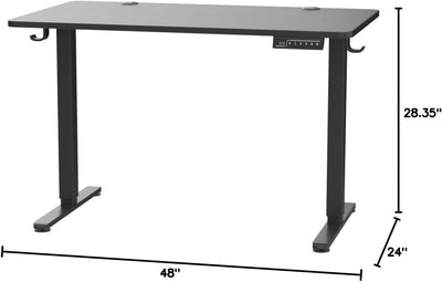 47" Black Electric Standing Desk – Adjustable Sit-Stand