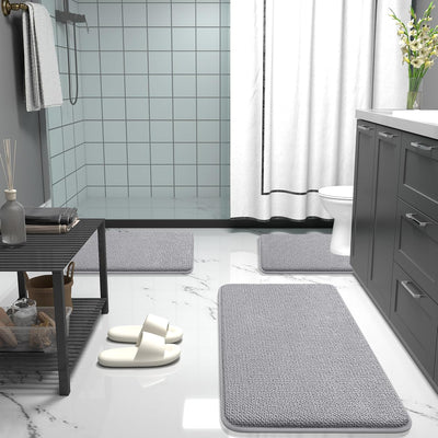 Memory Foam Bath Mat – 30x20 Grey, Soft & Absorbent