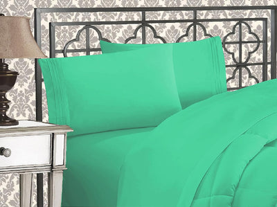 Queen 4-Pc Microfiber Sheet Set – Cream, 1500TC