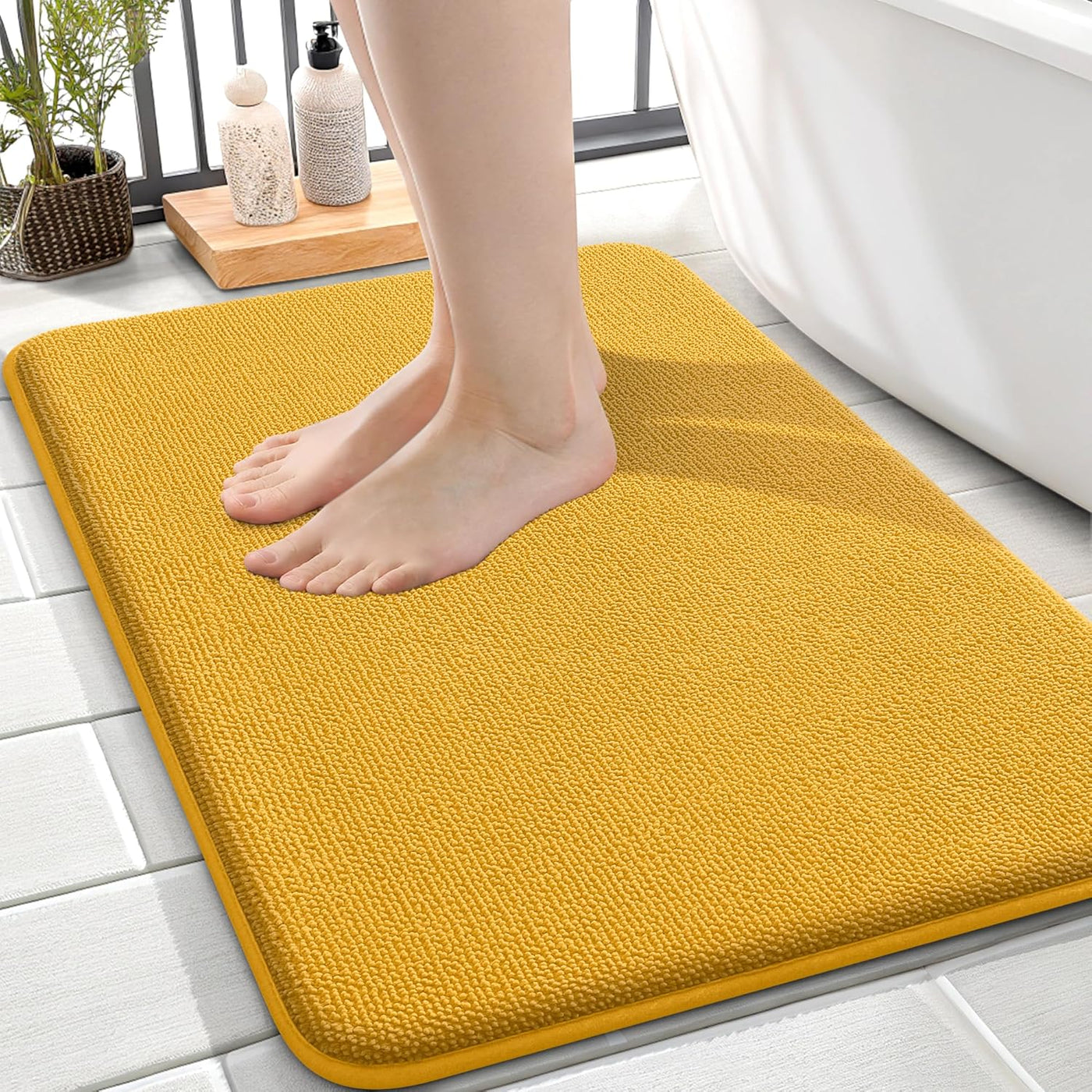 Memory Foam Bath Mat – 30x20 Grey, Soft & Absorbent