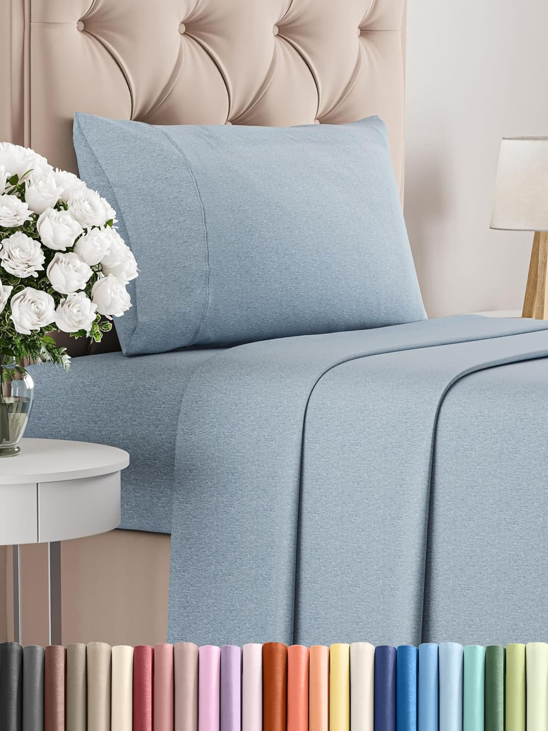 Queen 4-Pc White Sheet Set – Soft, Cooling, Luxury