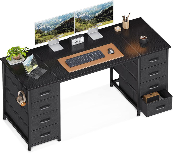 White 48" Computer Desk – Modern Desk w/ Storage