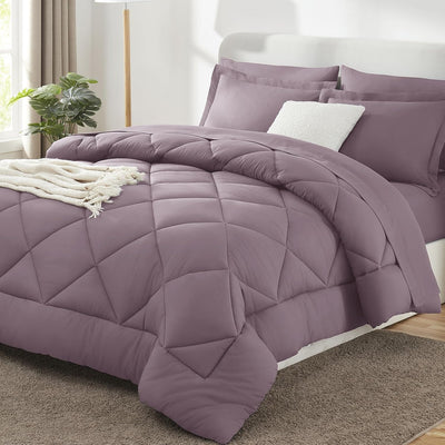 King Size Comforter Set – 7 Piece Dark Grey