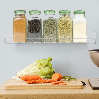 Clear Acrylic Floating Shelves – Set of 3 (15") | Wall-Mounted Invisible Display for Books, Decor & Makeup