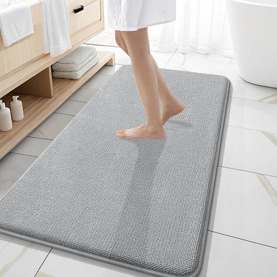 Memory Foam Bath Mat – 30x20 Grey, Soft & Absorbent