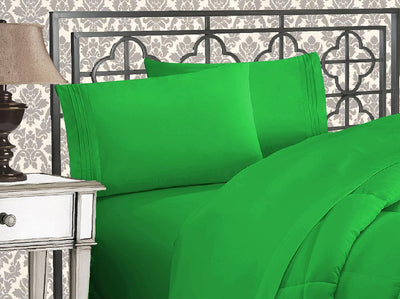 Queen 4-Pc Microfiber Sheet Set – Cream, 1500TC
