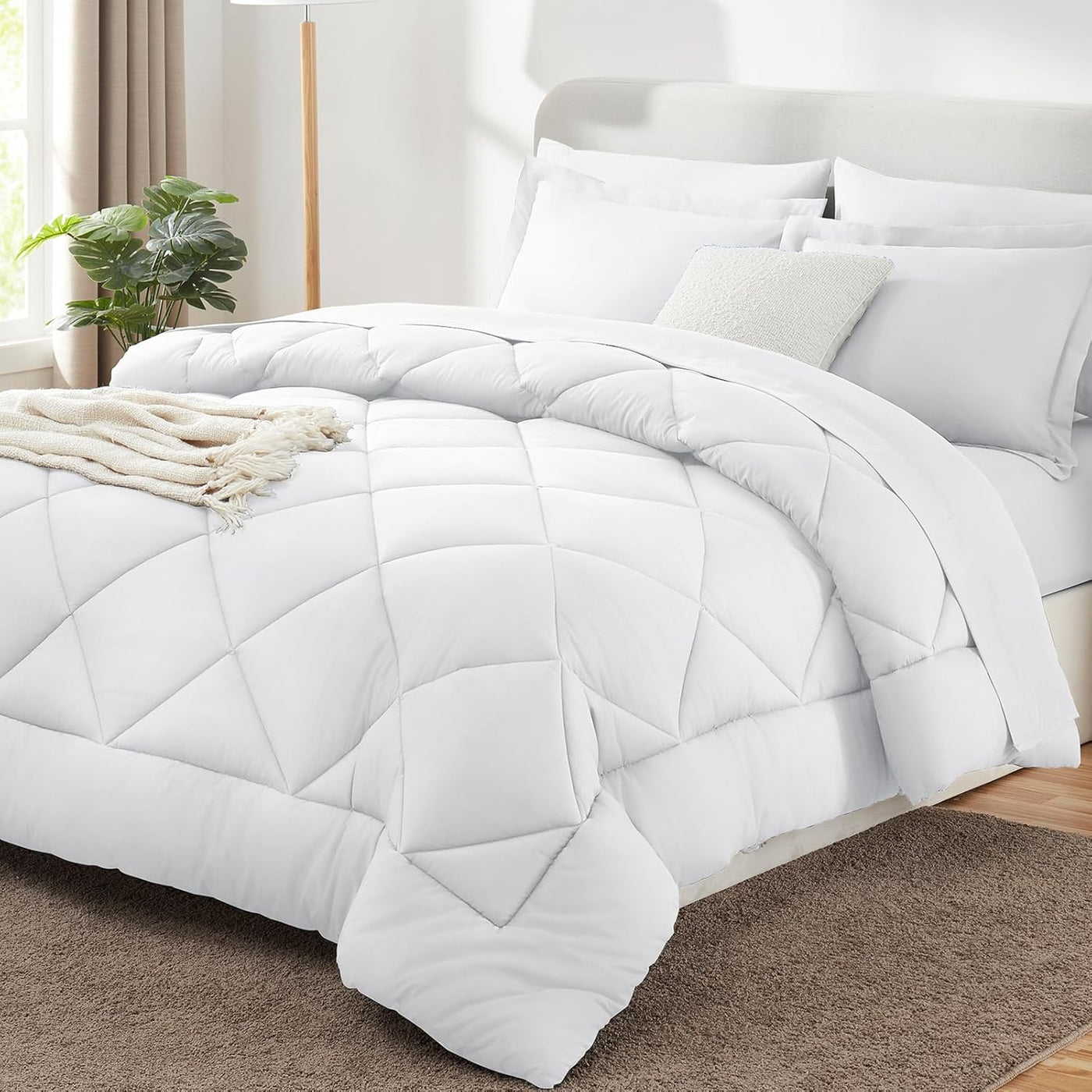 King Size Comforter Set – 7 Piece Dark Grey