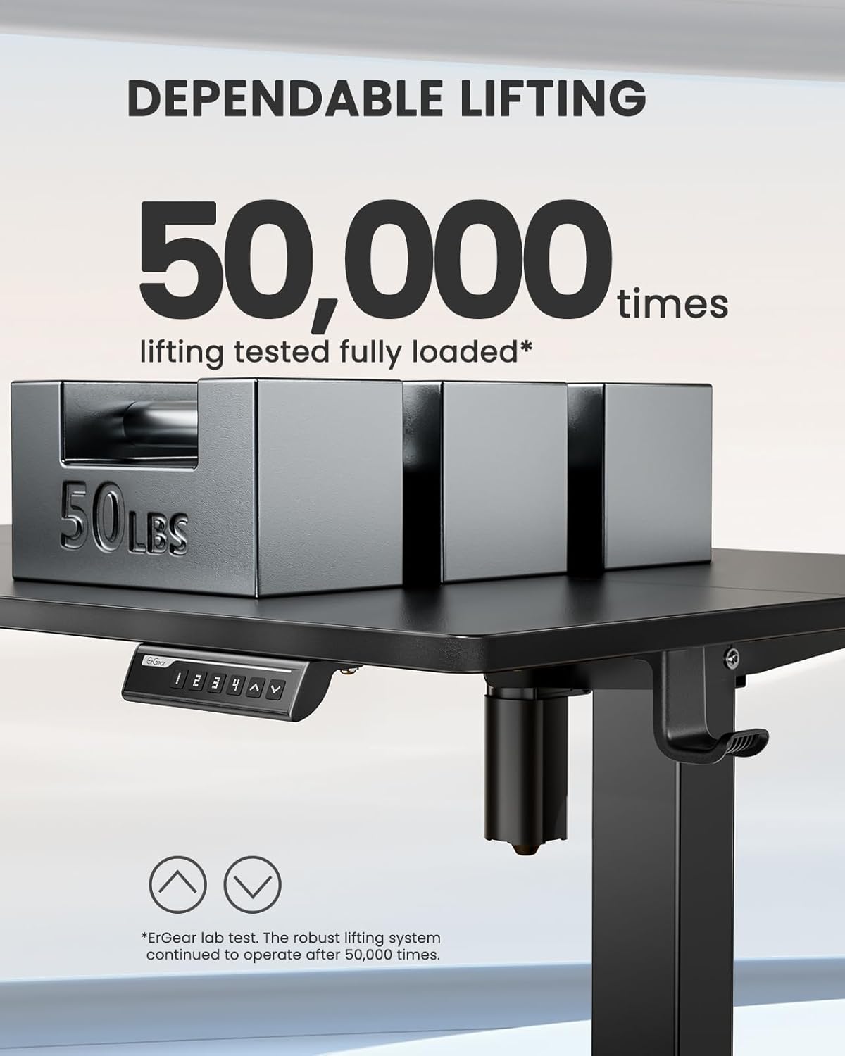 47" Black Electric Standing Desk – Adjustable Sit-Stand