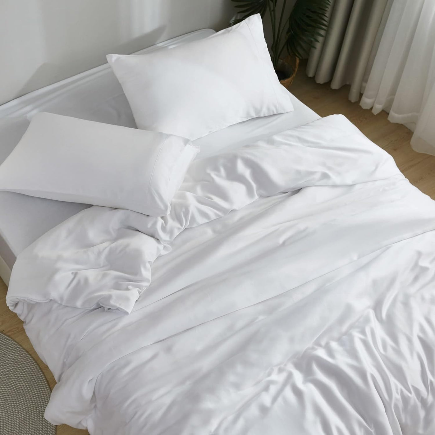 Queen Bamboo Sheet Set – Forest Green, 3 Pc