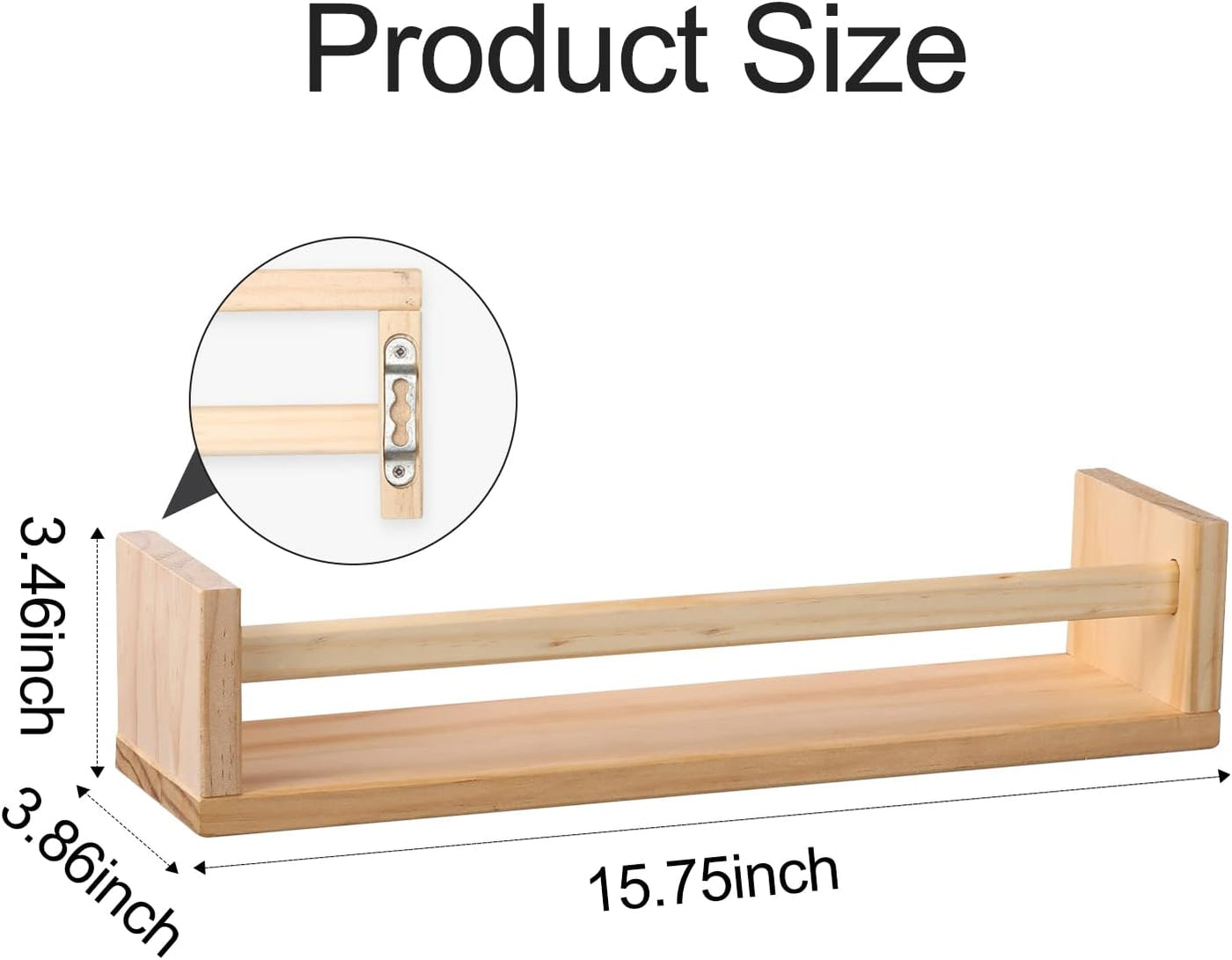 Minimalist Wall Mounted Floating Shelves – Set of 2