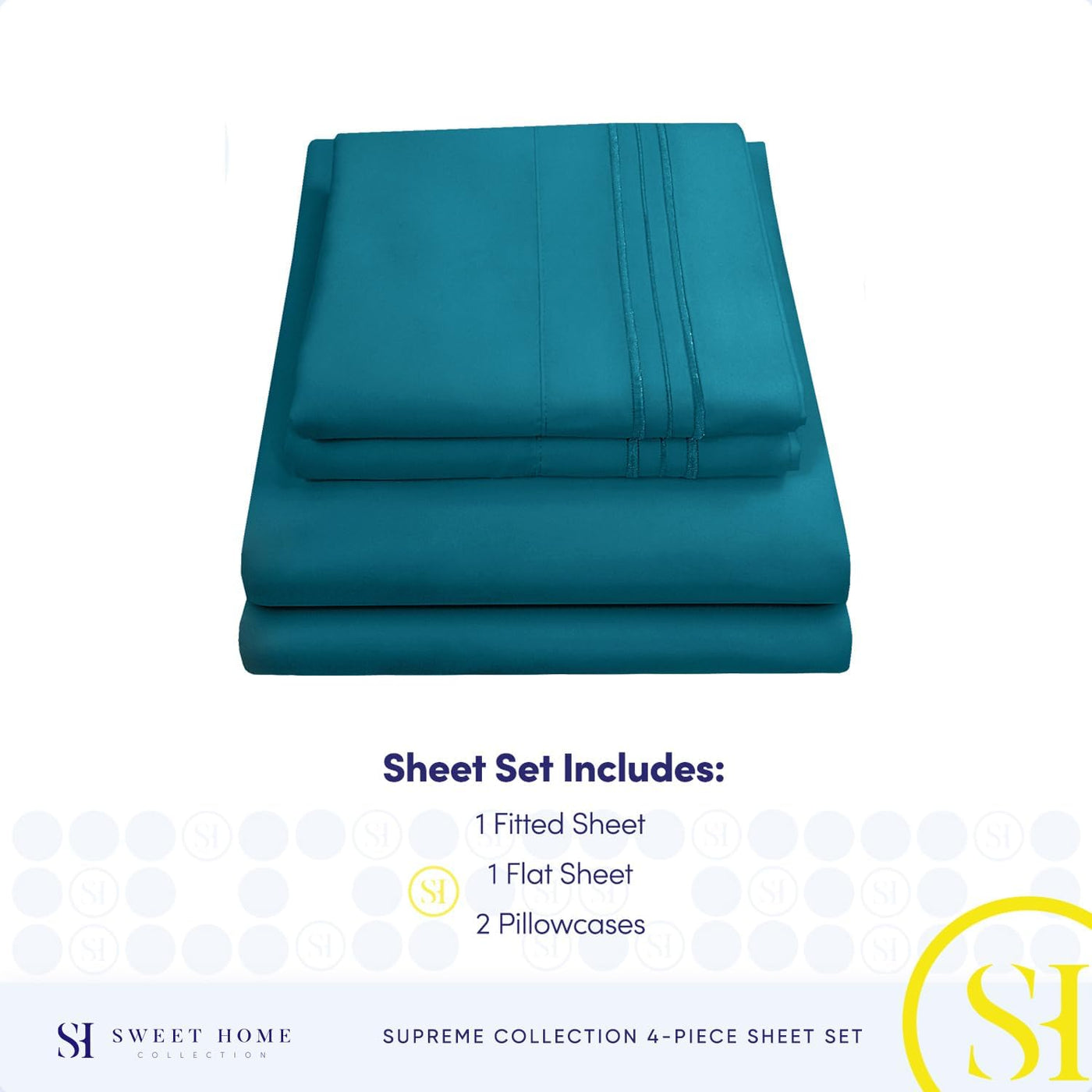 Queen Size Teal Bed Sheets – Luxury Deep Pocket Set
