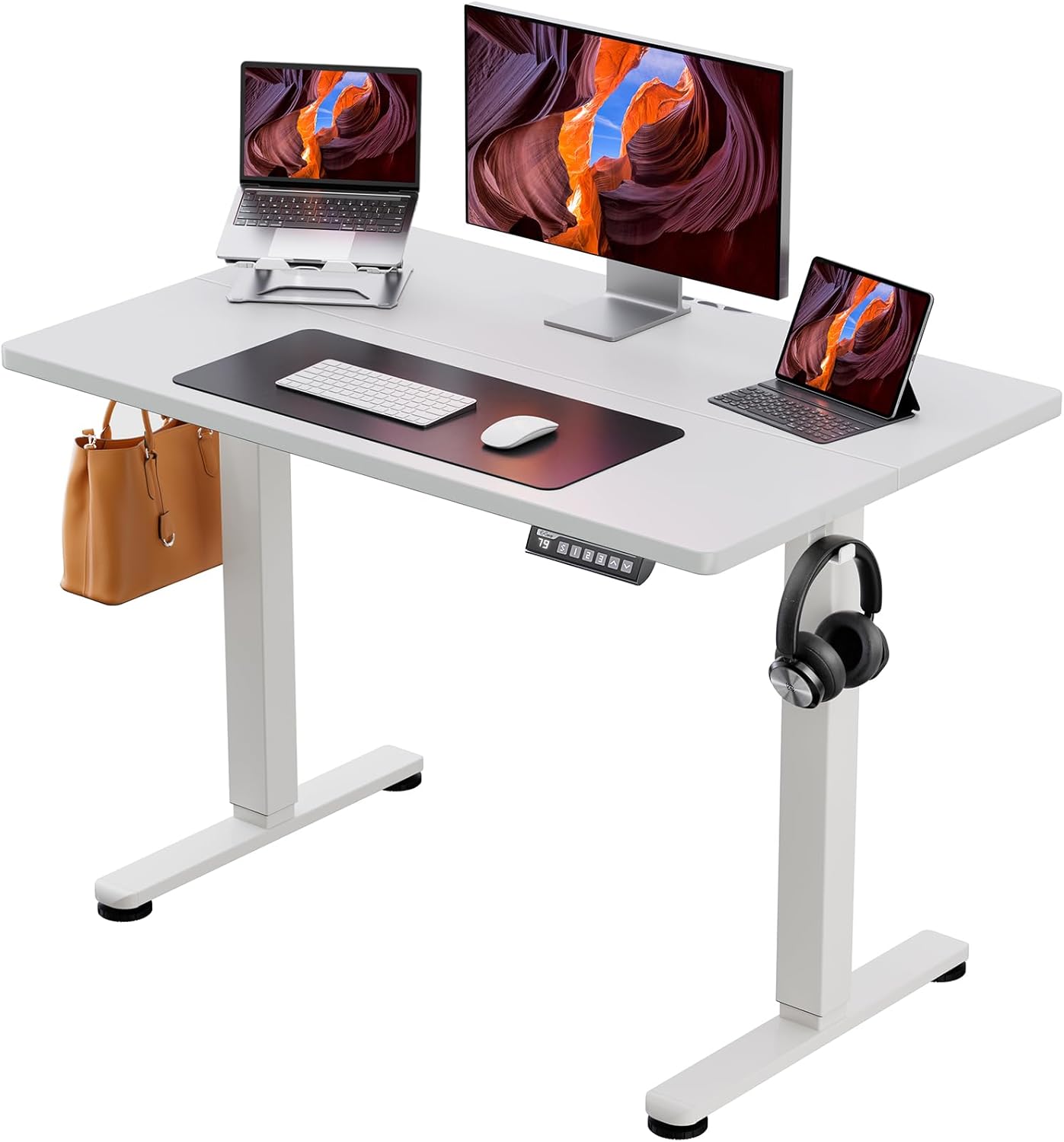 47" Black Electric Standing Desk – Adjustable Sit-Stand