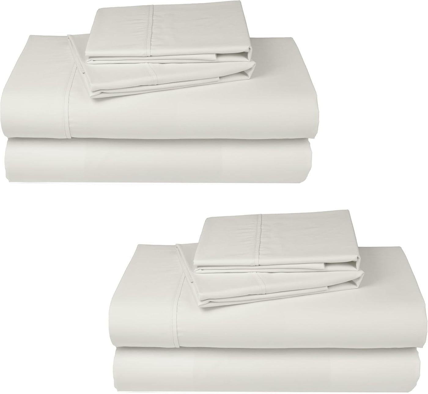 Full Size White Bed Sheets – 400 TC Cotton Set
