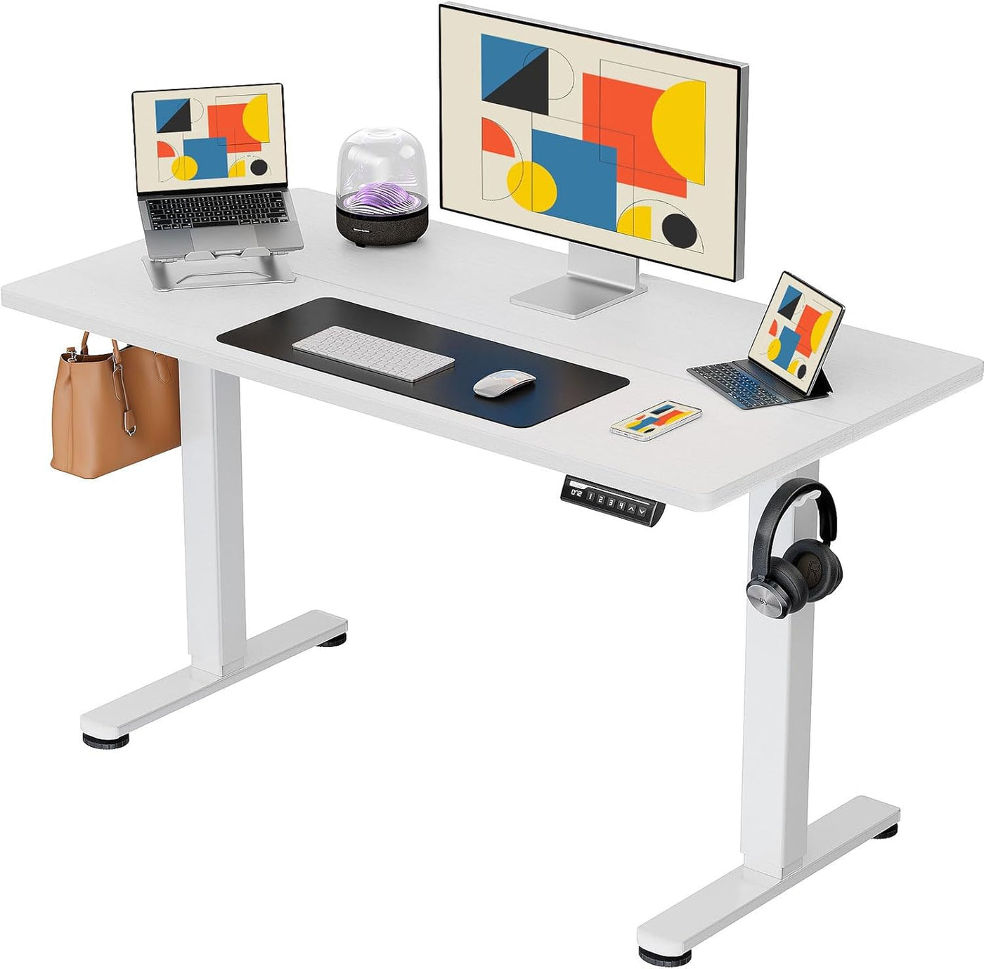 47" Black Electric Standing Desk – Adjustable Sit-Stand