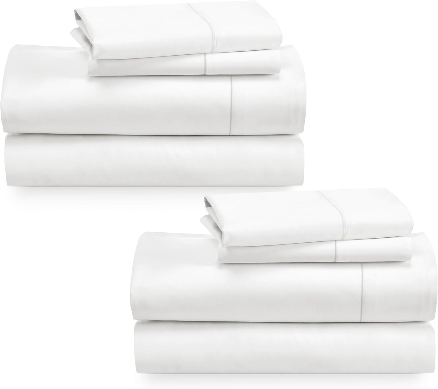 Full Size White Bed Sheets – 400 TC Cotton Set