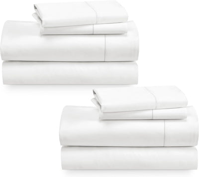 Full Size White Bed Sheets – 400 TC Cotton Set