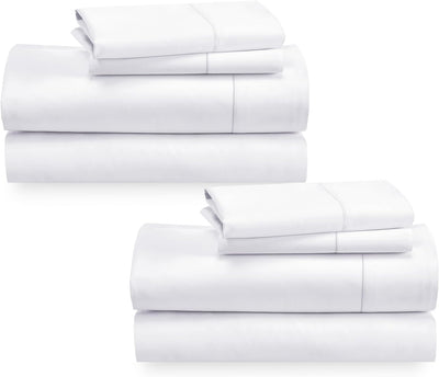 Full Size White Bed Sheets – 400 TC Cotton Set
