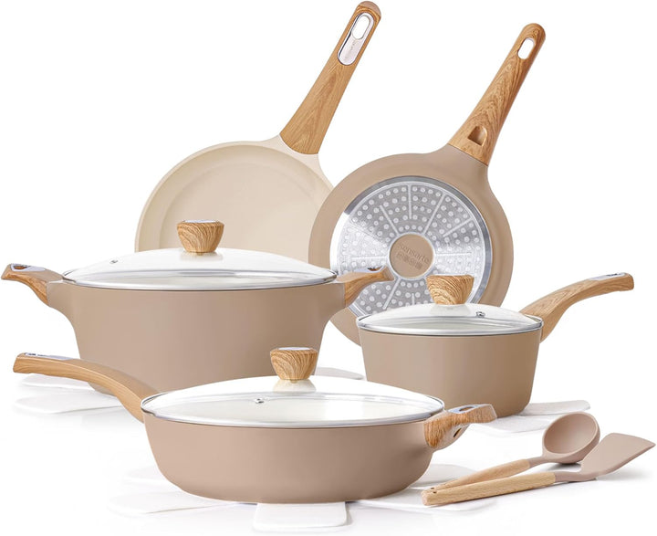 14-Pc Ceramic Nonstick Cookware Set – Healthy
